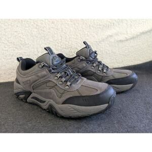 Skechers Men's 10 Goodyear Water Repellent Hiking Shoes Arch Support Grey Black